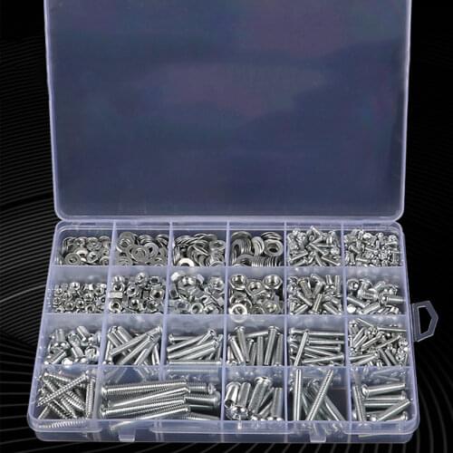 Cross Round Head Screw Nut Gasket Machine Wire Nail Bolt Screw M2/M3/M4/M5/M6 Self Tapping Screw Household Set