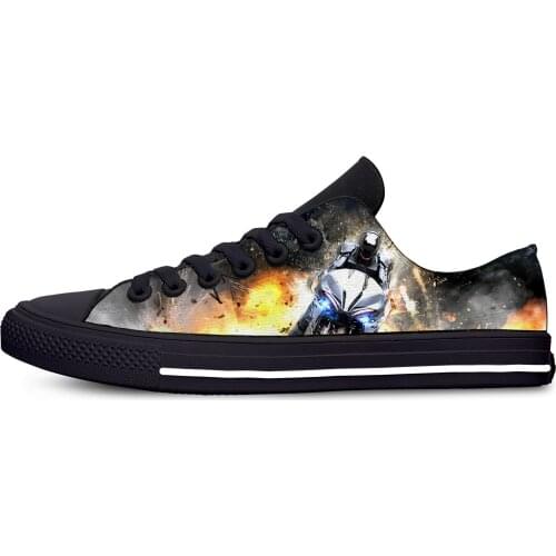 Hot Movie RoboCop Cool Fashion Funny Classic Casual Cloth Shoes Low Top Lightweight Breathable 3D Printed Men women Sneakers