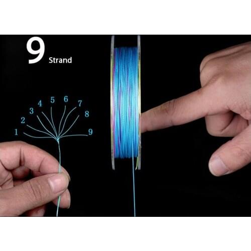 Germany PE 9 Strand Braided Fishing Line Sea Ocean Lure Casting Weaves 100M Fishing Lines Salt Water Freshwater