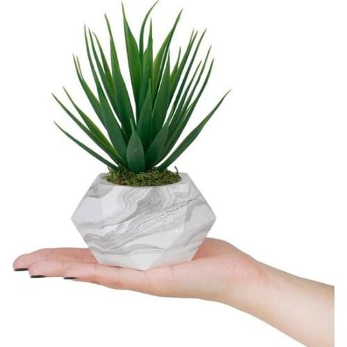 Marble Look In Pots Green artificial Cactus Aloevera decoration artificial flower искусственный цветок