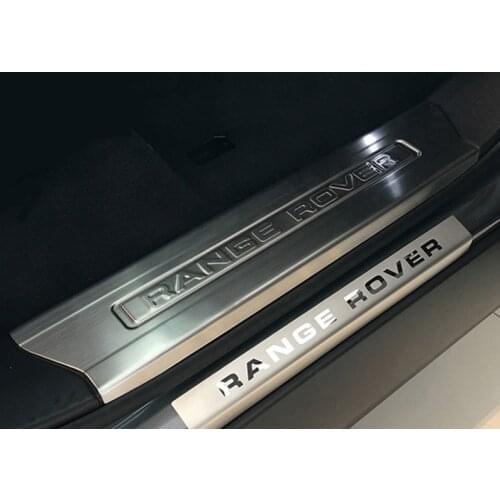 Stainless Steel Door Sill Scuff Plate Trim Threshold Guards Sills For Range Rover Sport 2014-2019 Car Welcome Pedal 4pcs/set