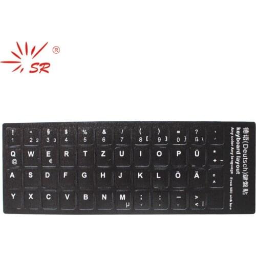 SR German Japanese French 3 Language Keyboard Scrub Smooth Stickers Layout Button Letters for PC Computer Laptop Accessories