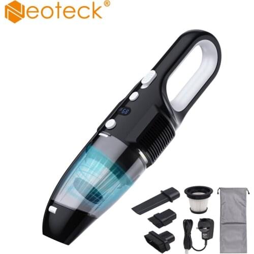 Neoteck Handheld Vacuum Cleaner 6KPA Powerful Cyclonic Suction Vacuum Cleaner Cordless, Lithium Quick Charge Tech with LED