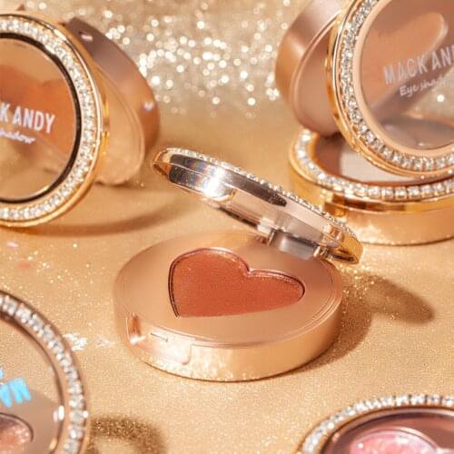 Single Color Heart Eye Shadow Makeup Palette Glitter Eyeshadow Pallete Waterproof Glitter Eyeshadow Shimmer Cosmetics