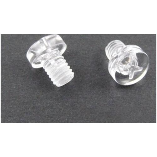 M6x 8 12 mm Plastic screw,Transparent clear M6 Bolts,Round Head slotted drive,acrylic PC LED Lighting screw Toy Plane ship DIY