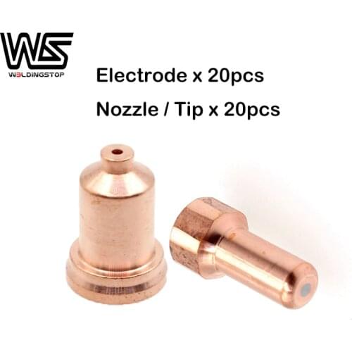 Plasma Cutting Cutter Torch PTM-80 PTM80 IPT-80 IPT80 PT80 Contact Nozzle 1.1mm / 0.043'' Electrode PKG/40