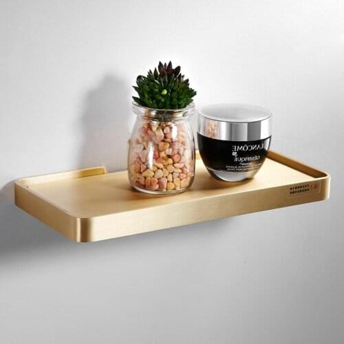 Bathroom Shelf Brushed Gold Brass Bathroom Corner Shelf Bathroom Accessory Storage Organizer Rack Holder Bathroom Glass Shelf