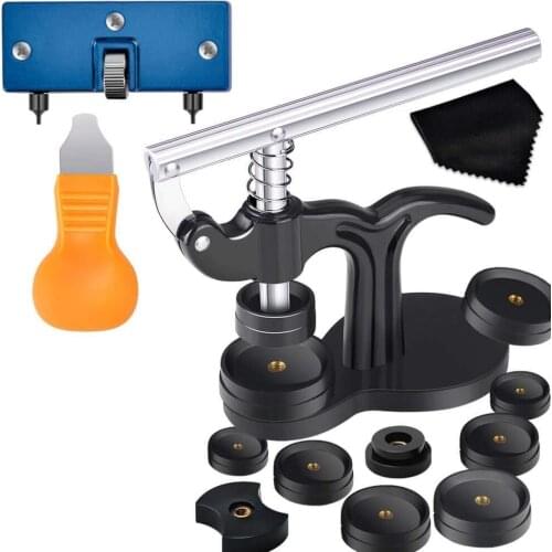 16Pcs Watch Press Tool With Watch Battery Replacement Tool Kit And Fitting Dies For Watch Back Remover Closer Repair And Batte