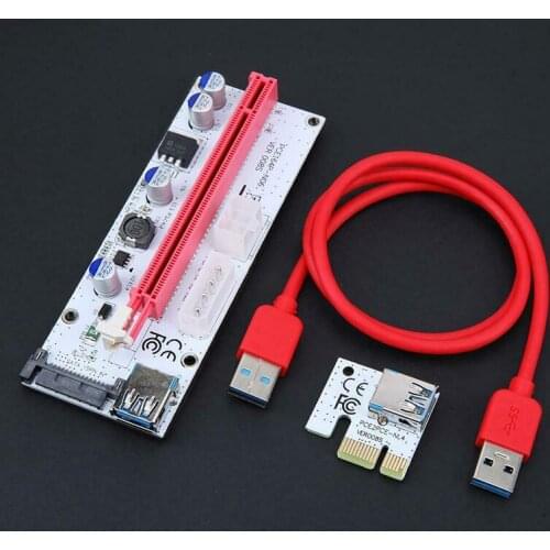 Professional PCI-E 1x-16x Extender Mining Miner PCI-E 1 Board Riser Card 008s USB 3.0 Adapter Cable Suitable for Mining