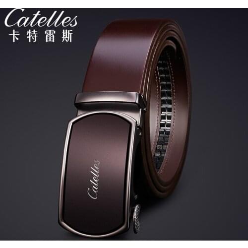 Fashion Automatic Buckle Leather Men Bel tFashion Waist Strap Belts for Men 3.5cm Width