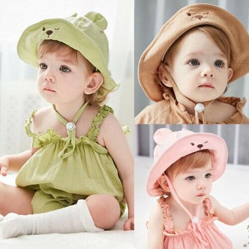 Emmababy Girl Baby Hat Solid Color Beach Toddler Baby Summer Cap Infant Girl Newborn Kids Sun Hat 3 Color