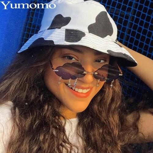 Fashion Lightning Cloud Frameless Sunglasses Women 2020 Retro Sunglasses Steampunk Men Frameless Punk Glasses Shadow UV400 Oculo