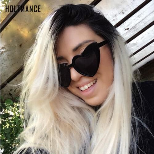 Love Heart Shaped Sunglasses Women Stylish Sexy Party Gradient Fashion Brand Designer Pc Frame Pink Purple New Fashion Eyewear