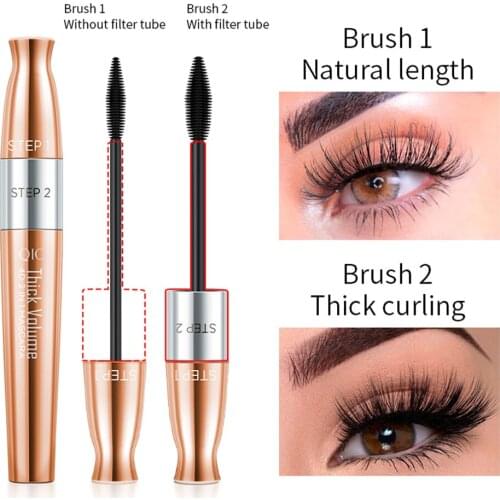 1 pc 4D fiber lash mascara black makeup Long Thick waterproof eyelash mascara eyelash extension eye lash brush make up Volume
