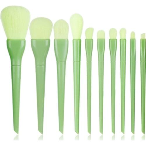 Waylike 10 Pieces Of Small Fresh Candy Color Make-up Brush Makaron Girls Heart Make-up Brush Beauty Tool Set