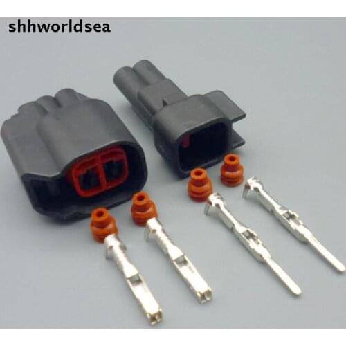 Worldgolden 5/30/100sets male female ev6 ev14 USCAR Fuel Injector Pigtail Connectors sr20det rb30 GTR FAST ls2 ls3 universal