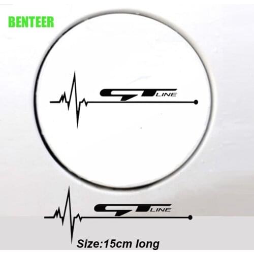 1pc GT GTLINE car tank oil sticker for kia rio ceed stinger venga sportageR serento soul stonic forte venga morning picanto