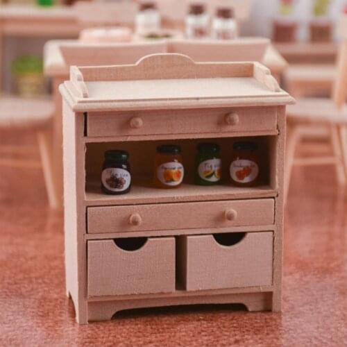 1PC Miniature Closet Hanging TV Book Cake Bedside Table Cabinet Shelf Cupboard Model Dollhouse Furniture Decor DIY Toys