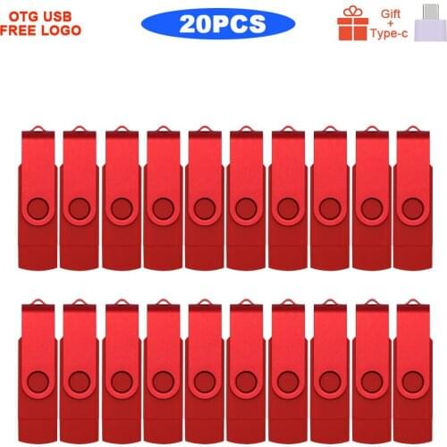 20pcs/lot usb interface OTG Flash drive 8g pendrive 32GB Personalize logo 16GB 64GB USB Flash Drive for phone tablet PC notebook