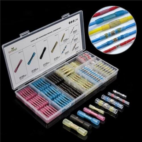 Dropship 240pcs Insulated Heat Shrink Butt Wire Splice Connector Crimp Terminals Soldered Sleeve Waterproof Terminal Connectors