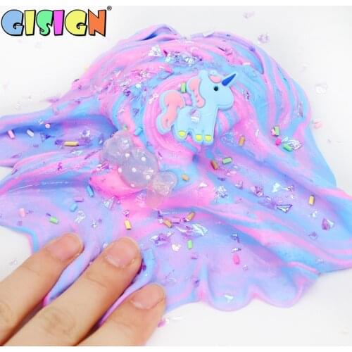60ml Colorful Fluffy Unicorn Puff Slime Plastic Clay Light Clay Modeling Polymer Clay Sand Light Plasticine Gum For Handmade Toy