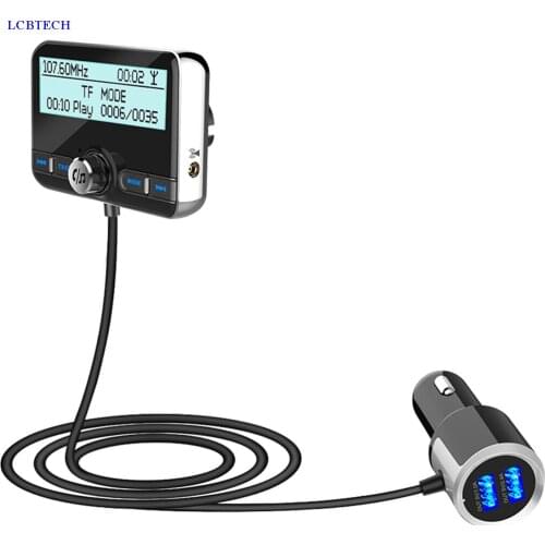 Car Bluetooth MP3 DAB Digital Audio Broadcasting With Dual USB Car Charging Quick Charging QC3.0 And LCD Display Support TF card