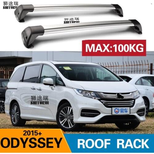 2 pcs For HON.DA ODYSSEY Estate, 2015-2020 roof bar car special aluminum alloy belt lock Led shooting ROOF RACK CORSS rack