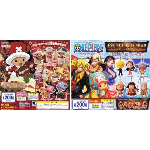 Bandai Genuine ONE PIECE Luffy Law Silvers Rayleigh Sentoumaru Usopp Robin Cute Action Figure Phone Charms