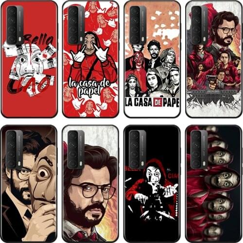 Spain TV Money Heist House For Huawei Y9A Y9S Y9 Y8P Y8S Y7A Y7P Y7 Y6 Y6P Y6S Y5P Y5 Prime Pro 2019 2020 Black Soft Phone Case