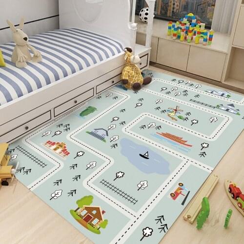 Baby House & Car Carpet Baby Play Mat Rectangular Childrens Carpet Dropshipping Hot Selling Fashion Children Flannel Carpet