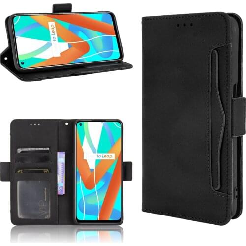 Leather Flip Phone Case for Oppo Realme 8 4G 5G / 8pro 4G / V13 5G / C21 / GT 5G Back Cover with Stand Coque Phonebag