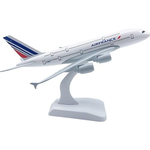 18cm Aircraft Airbus A380 Air France Alloy Plane Model Toys Children Kids Gift for Collection Decorations