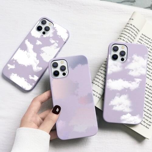 Soft TPU Phone Case For Xiaomi Mi 11 10T Lite Redmi Note 9 8 10 T S 8T 9S 7 5 Pro Max 9A 9C Poco F3 X3 M3 NFC Cloud Print Bags