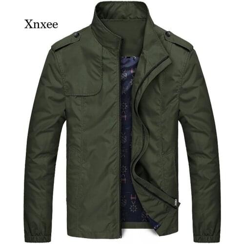 Autumn Jacket Casual Solid Fashion Slim Bomber Spring Men Overcoat New Baseball Jackets Mens Coat Plus Size Top 2021 Clothing