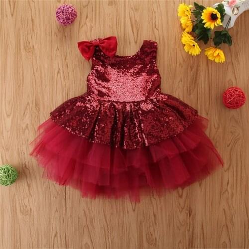 Dress 2021 New Summer Sleeveless Party Dress Sequined Princess Dress Mesh Dress Girl Clothes Kid Clothing Prom Dress