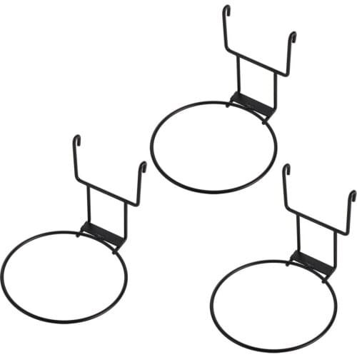 Hanging Basket Planter Holders Hook Iron Hanger Set Of 3 Metal European Style Black Anti-rust Wall-mounted Flower Pot Stand