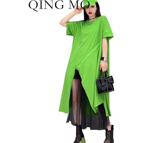Зеленые летние платья QING MO China At AliExpress