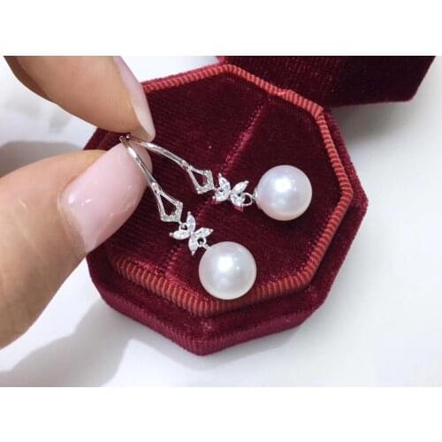 Hot Style 925 Sterling Silver Earrings Findings Base Mountings Jewelry Parts Accessories for Pearls Beads Agate Jade Crystal