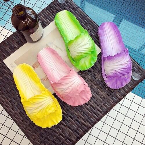 Vegetable Funny Shoes Women Kids Soft Pvc Couple Slipper Female Summer Feature Girls Spoof Men Slide Family Flip Flop Men