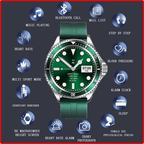 Vintage Smart Watch For Android Xiaomi Huawei IOS Men Lady Watch 350mAh Bluetooth Call Music Heart Rate Clock Tracker Smartwatch