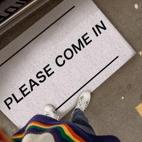 Modern Welcome Home Doormat Living Room Bath Kitchen Hallway Entrance Door Mat Carpet PVC Anti-slip Rectangle Custom Mat Carpet