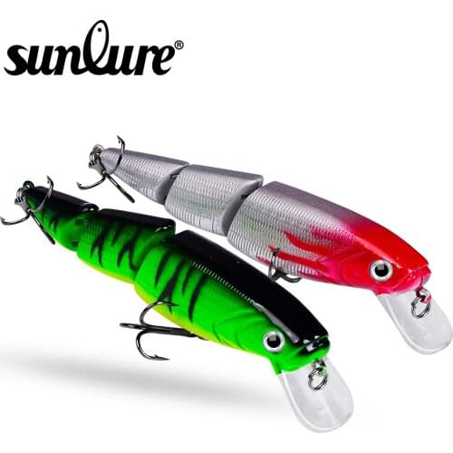 Sunlure 1pc Floating Minnow Painting Fishing lure 14.7g-0.52oz /11cm-4.33" Hard Bait 5 color Fishing Tackle 6# Treble Hook