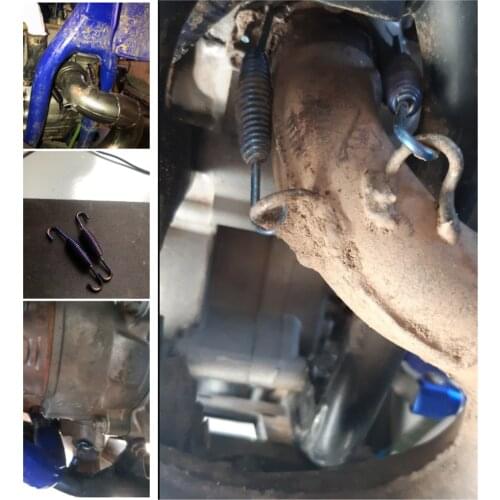 Universal 2pcs motorcycle accessories car exhaust pipe stainless steel spring hanging hook color for