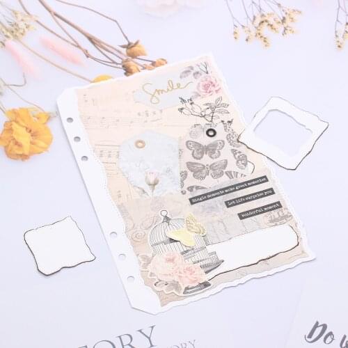ZFPARTY A5 Torn Edges Planner Page Metal Cutting Dies Stencils for DIY Scrapbooking Decorative Embossing DIY Paper Cards