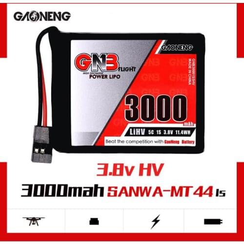 1PCS 2PCS 4PCS Gaoneng GNB 3.8V 3000MAH 1S 5C HV LiPo Battery for Sanwa MT-44 FH4T Remote Controller
