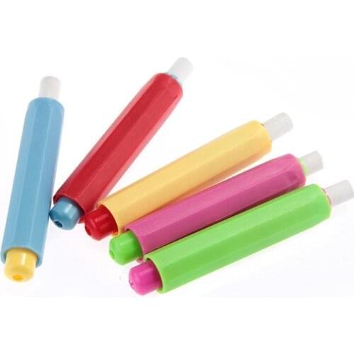 5pcs Chalk Holder Case Plastic Case for School Office 9.5x1.5cm