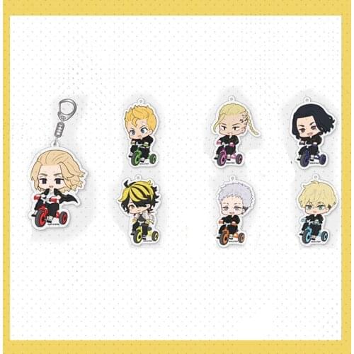 Anime Tokyo Revengers Sano Manjiro Hanagaki Takemichi Bags Pendant Acrylic Keychain Keyring Fashion Cartoon Card Holiday Gifts