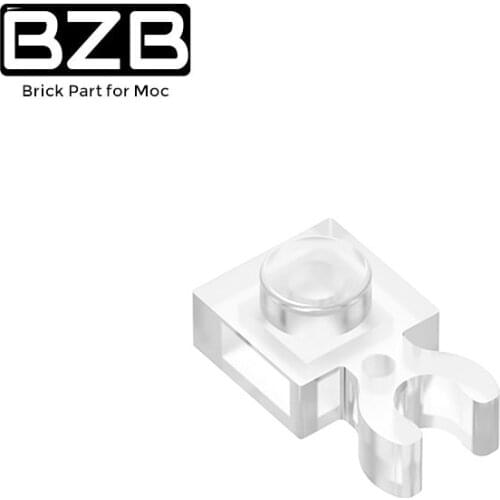 BZB MOC Parts 10Pcs Blocks 60897 Plate Special 1x1 Clip Vertical 4085 DIY Building Plastic Model Assemble Educational Toys Gift