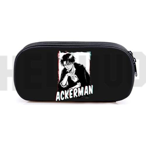 3D Anime Attack on Titan Season 4 Pencil Case Make Up Box Cosmetic Case Storage School Supplies Beauty Case Women Custom Bag