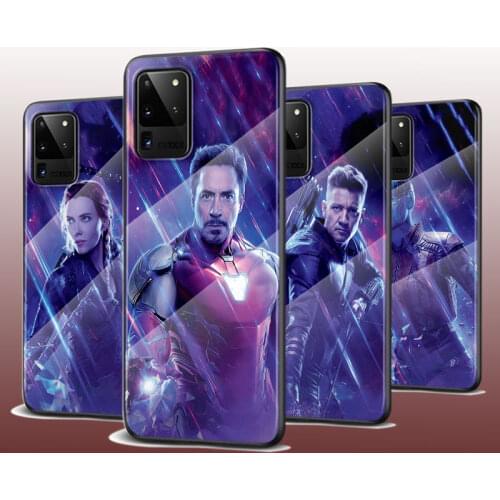 Tempered Glass Cover Hero Marvel Avenger For Samsung Galaxy S21 Ultra Plus 5G M51 M31 M21 Phone Case